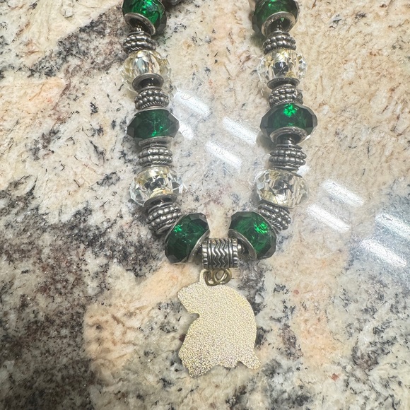 Green and Silver Charm Bracelet - Picture 4 of 6